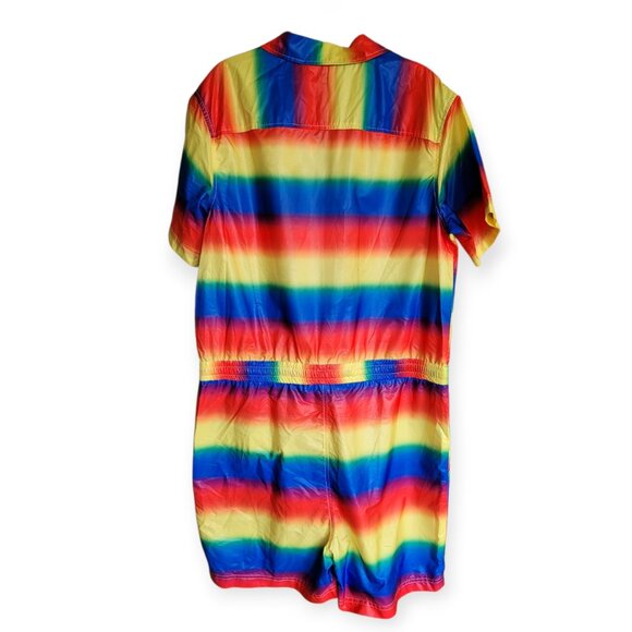 Genderless Target Rainbow Jumpsuit Pantsuit Kidcore Festival Rave size M NWT - Picture 3 of 8